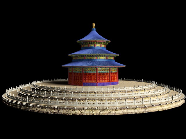 Hall of Prayer for Good Harvests Beijing 3d rendering