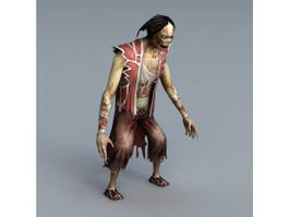 Biped Zombie 3d model preview