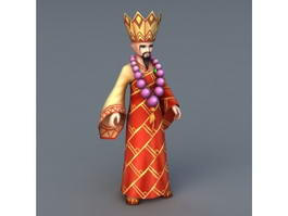 Shaolin Monk Master 3d model preview