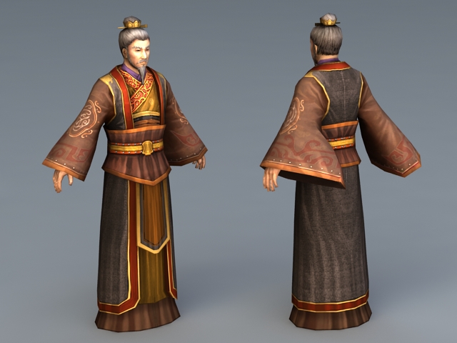 Early Chinese Scholar 3d model 3ds Max files free download - CadNav