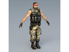 Guerilla Soldier 3d model preview