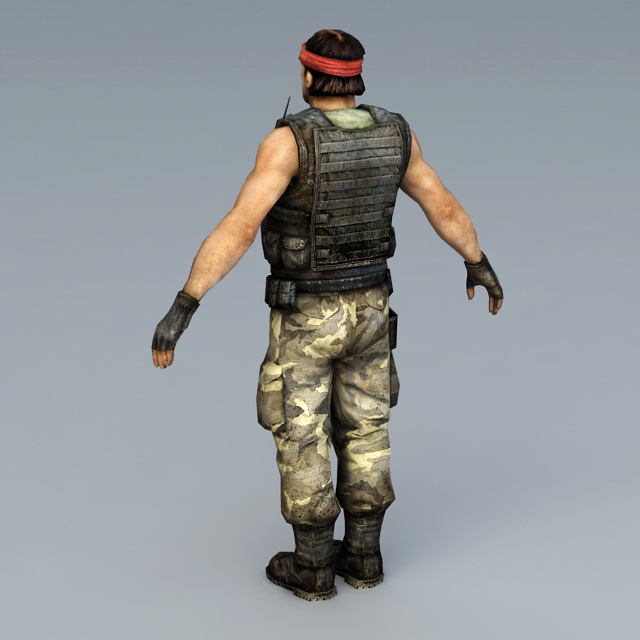 Guerilla Soldier 3d rendering