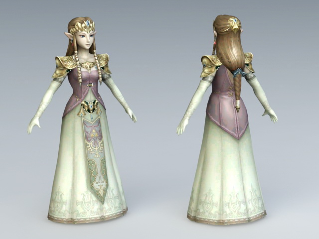 Elven Princess 3d rendering
