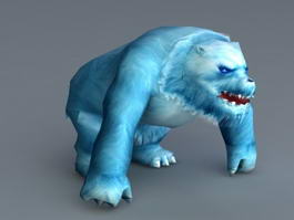 Blue Ice Bear 3d model preview