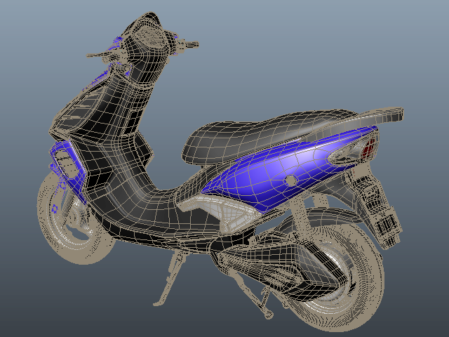Moped Scooter 3d rendering
