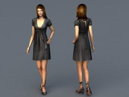 Female Character 3d model preview