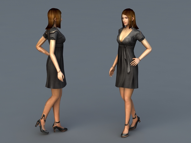 Female Character 3d rendering