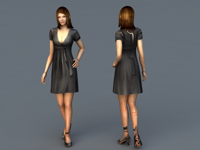 Female Character 3d rendering