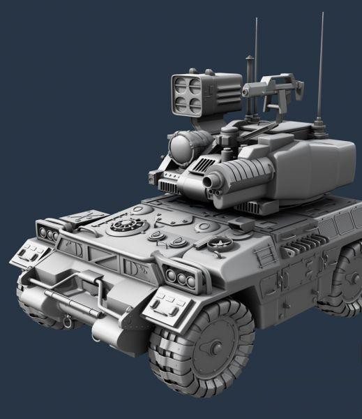 futuristic osprey futuristic military tank 3d model