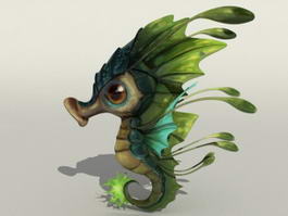 Cute Seahorse 3d model preview