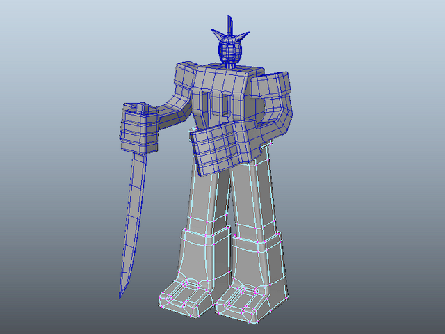 Simple Robot Warrior 3d rendering