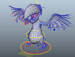 Cartoon Parrot Character 3d model preview