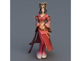 Ancient Chinese Beauty Rigged 3d model preview