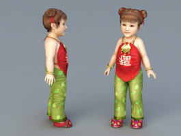 Chinese Toddler Girl 3d preview