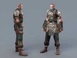 Pathfinder Male Rogue 3d preview