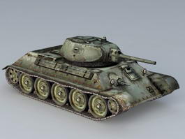 T-34/76 Mine Roller Tank 3d model preview
