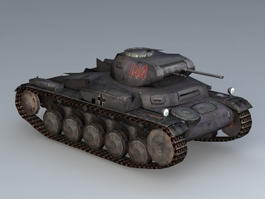 Panzer 2 Tank 3d model preview