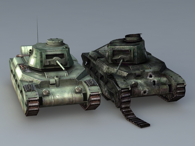 Matilda II British Infantry Tank 3d rendering