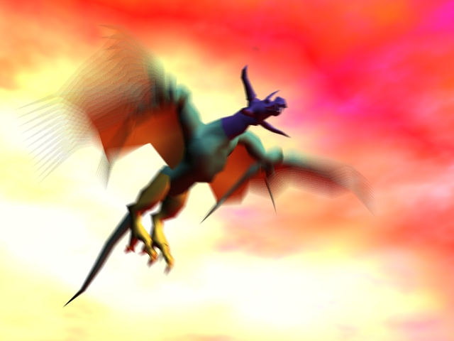 Flying Dragon Rig 3d rendering