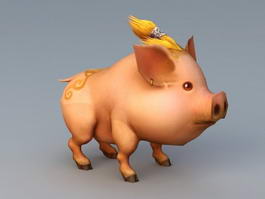 Cute Anime Pig 3d preview