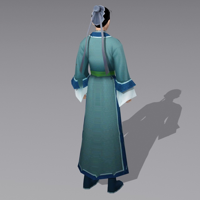 Young Chinese Scholar 3d rendering