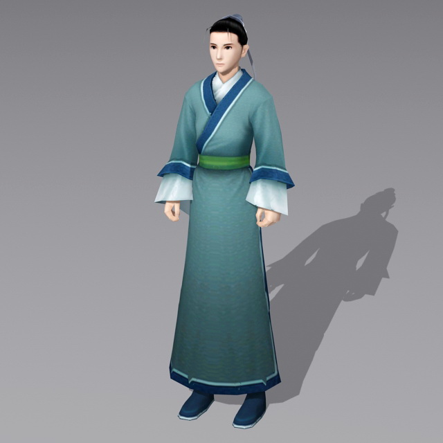 Young Chinese Scholar 3d rendering