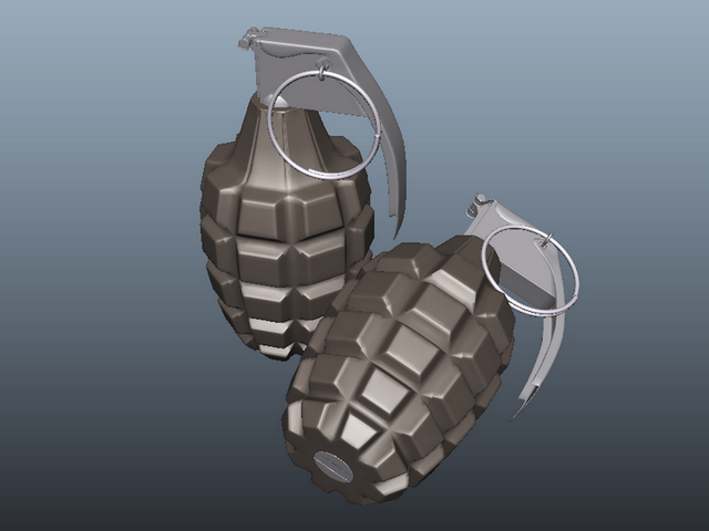 Modern Grenade 3d rendering