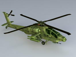 Apache Helicopter 3d model preview