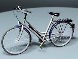 City bicycle 3d model preview