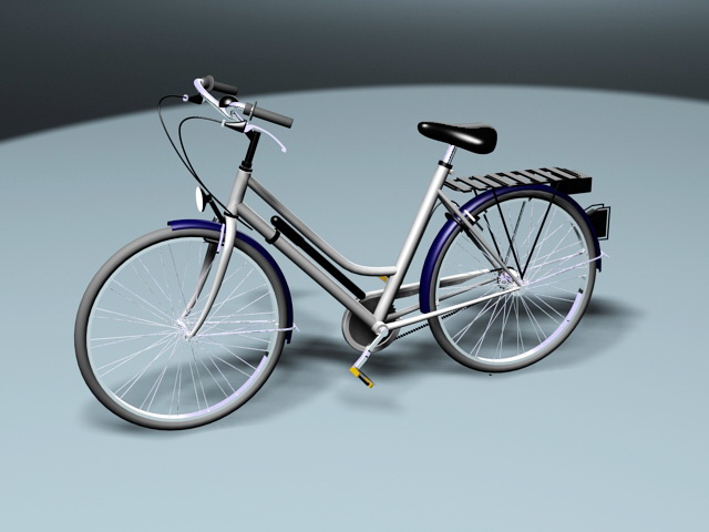 City bicycle 3d rendering