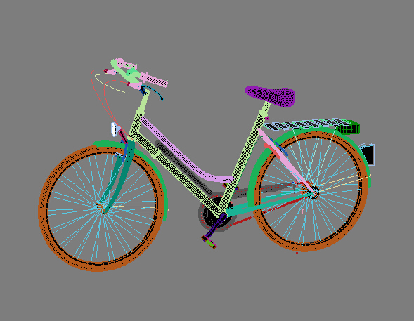 City bicycle 3d rendering
