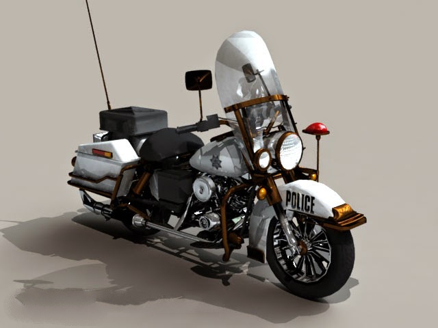 Police Motorcycle 3d rendering