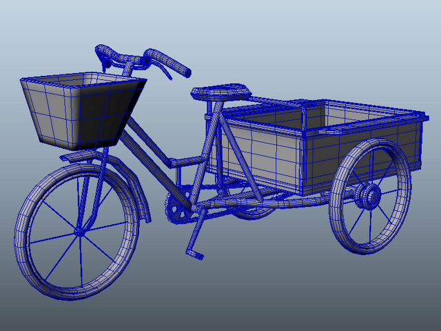 Adult Tricycle Cart 3d rendering