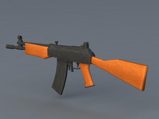 AK-47 Assault Rifle 3d rendering