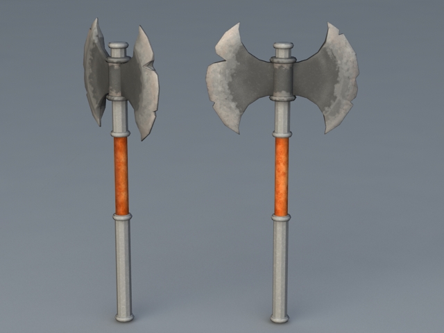 Viking Battle Axe 3d rendering