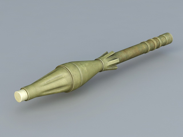 RPG Rocket 3d rendering
