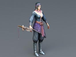 Female Rogue Thief 3d model preview