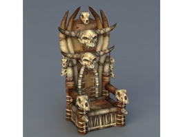 Skull Throne Chair 3d model preview