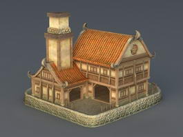 Medieval Noble House 3d model preview