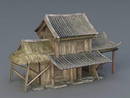Medieval Chinese Farmhouse 3d model preview