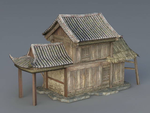 Medieval Chinese Farmhouse 3d rendering