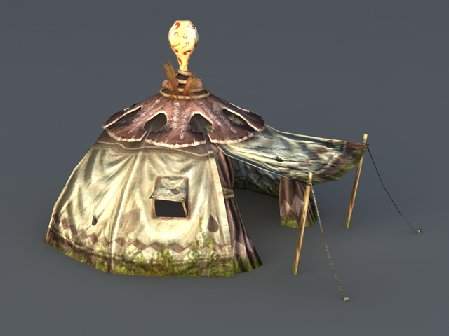 Medieval Tent 3d rendering