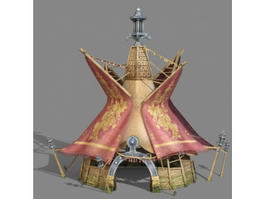 Wood Tent Shelter 3d model preview