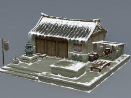 Ancient Snow House 3d model preview