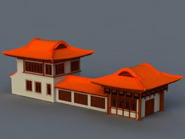 Ancient Chinese Houses 3d model preview