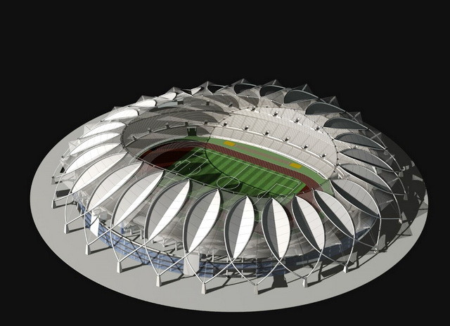 Stadium Architecture Plan 3d rendering