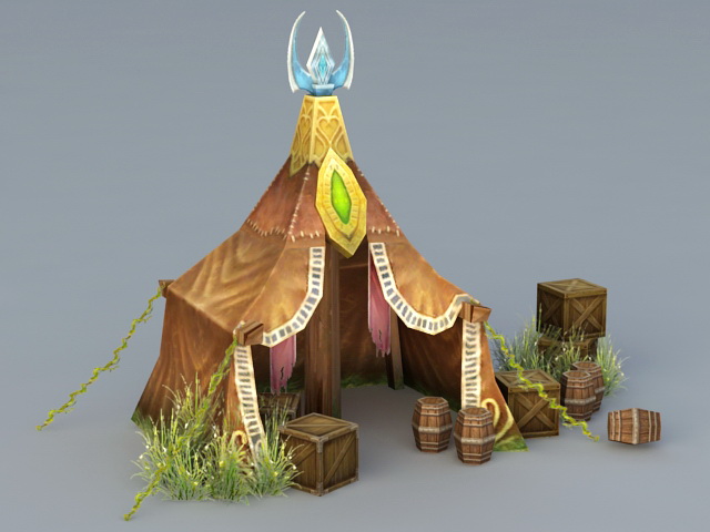 Elven Tent 3d rendering