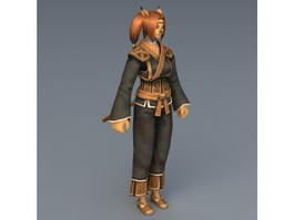 Final Fantasy Female Character 3d model preview