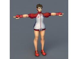 Street Fighter Sakura Kasugano 3d model preview