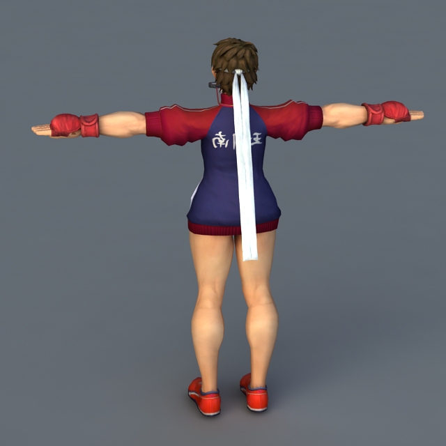 Sakura Kasugano - Street Fighter character 3d model 3ds 